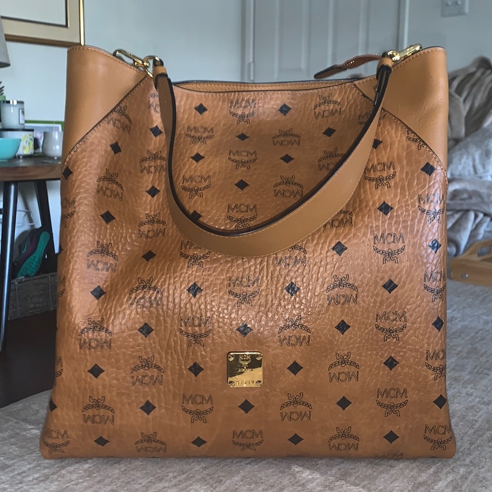 Cognac MCM handbag purse